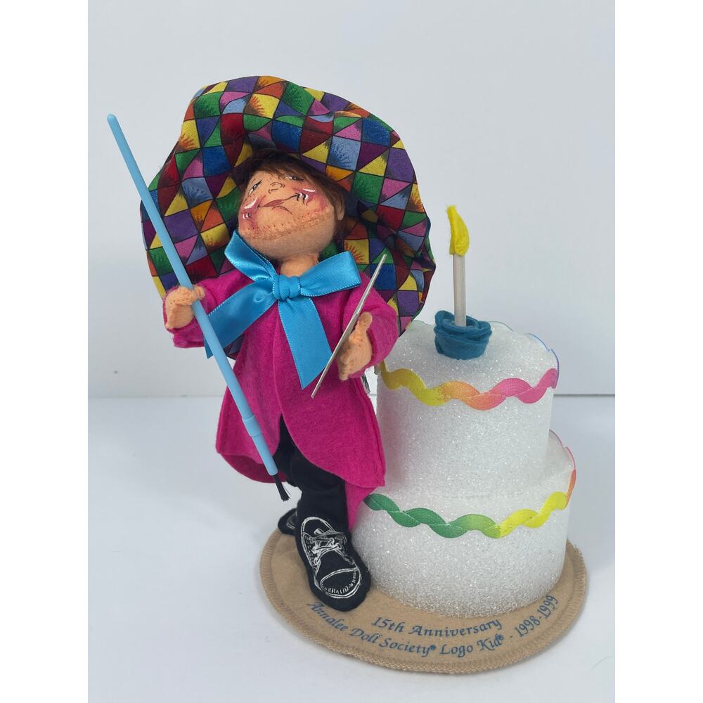 Annalee Doll Society Logo Kid 1998-1999 15th Anniversary 7" Anniversary Painter